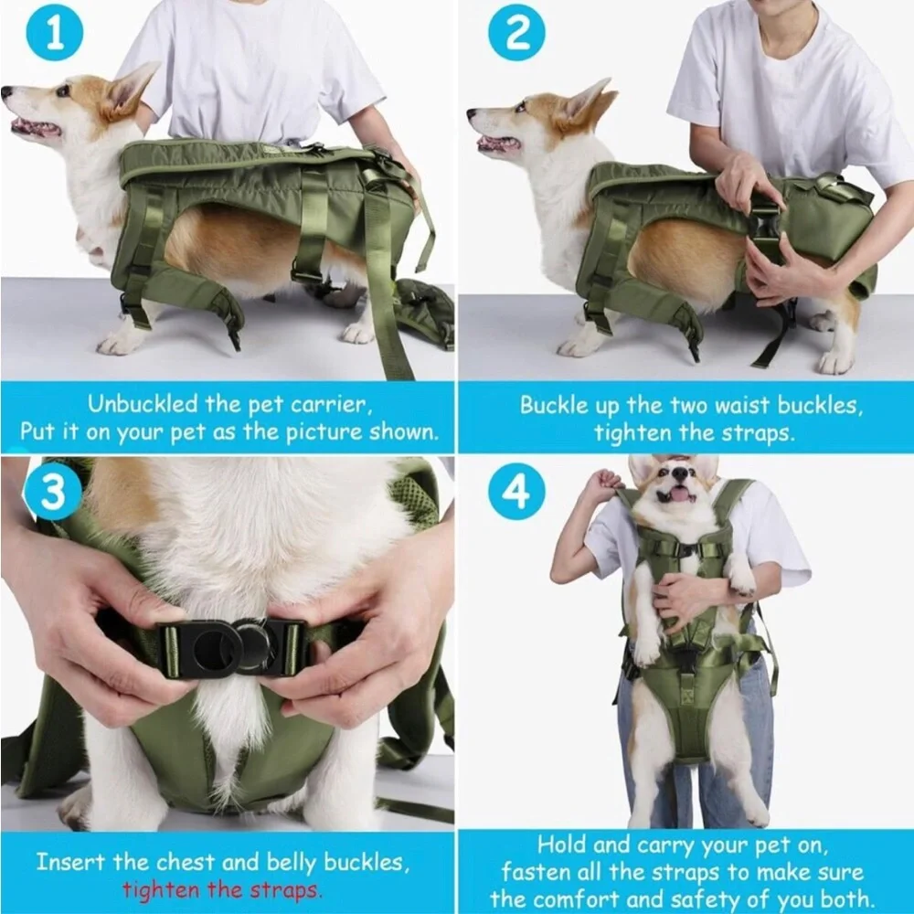 Olive Green Chest Carrier Dig Backpack Small to Medium Up to 30lbs